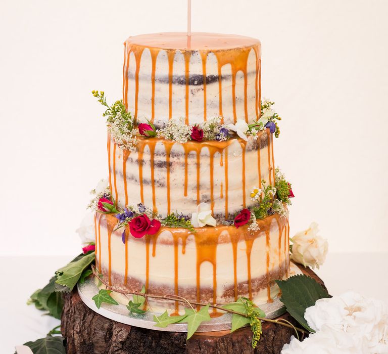 Laura’s Little Bakery Dripping Wedding Cake | Turner & Moss Photography