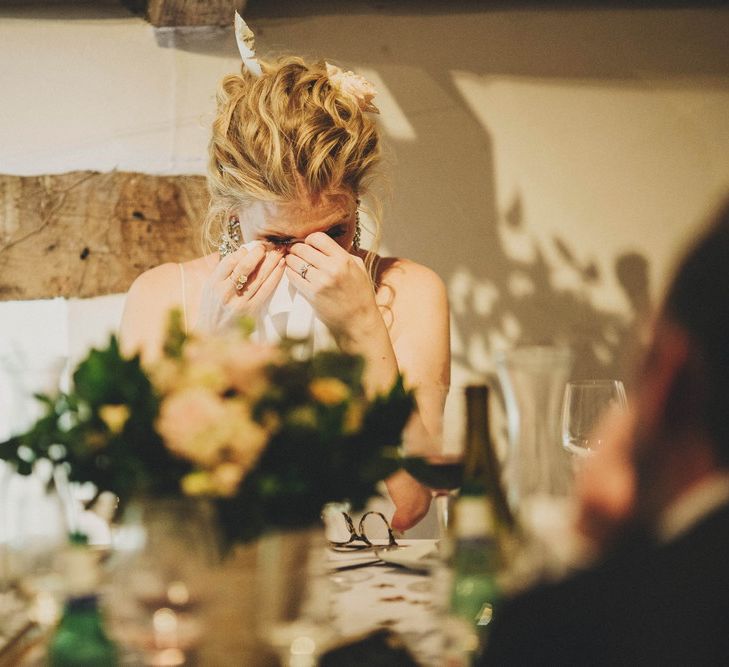 Emotional Bride During Speech