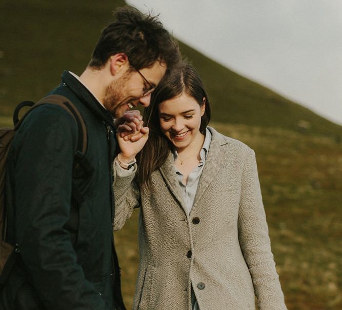 Pre Wedding Shoot In The Brecon Beacons With Images By Millie Benbow Photography | Rebecca & Karl Wildflower Illustration Co.