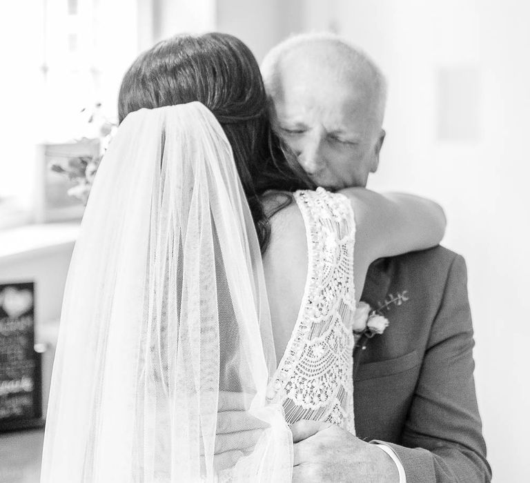 Father of The Bride First Look | Elegant Pastel Wedding at Gaynes Park, Essex | White Stag Wedding Photography | At Motion Film