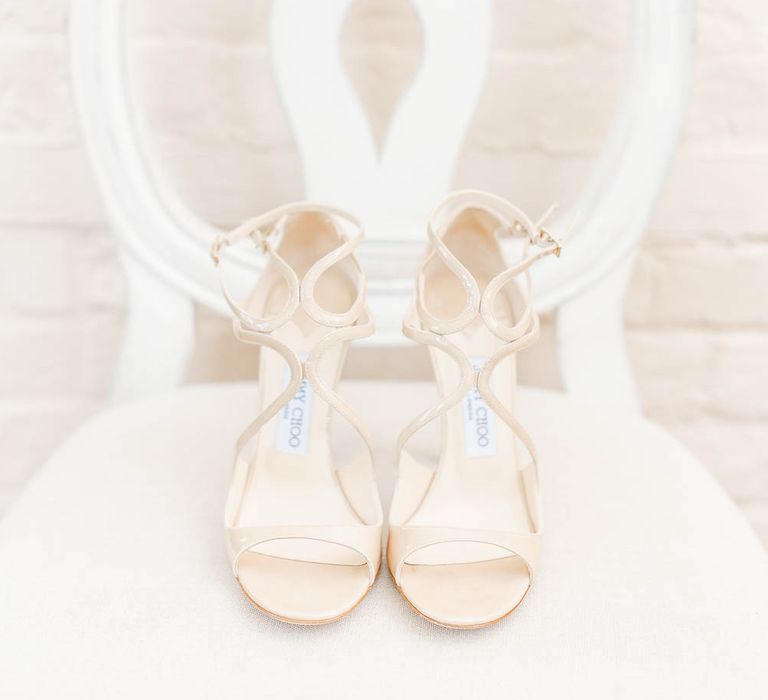 Jimmy Choo Bridal Shoes | Elegant Pastel Wedding at Gaynes Park, Essex | White Stag Wedding Photography | At Motion Film