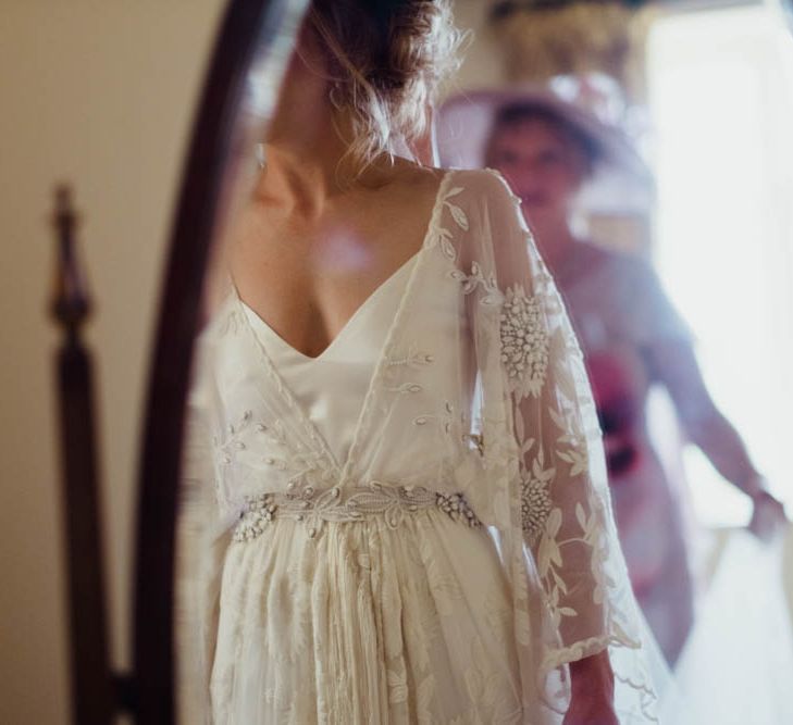 Bridal Preparations | Rue de Seine Cleo Bridal Gown | Outdoor Wedding at Dewsall Court Oxfordshire | Claudia Rose Carter Photography | Costa Sister Productions