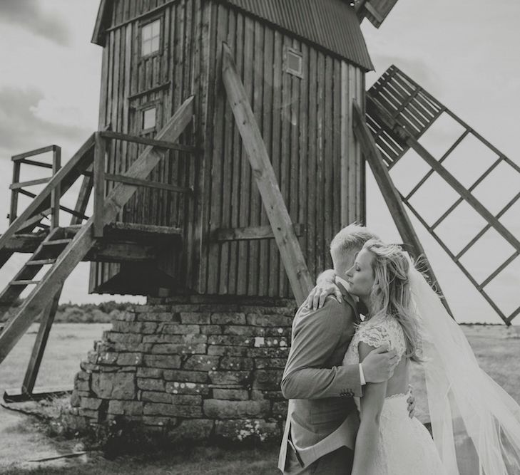 Bride & Groom Windmill Portrait