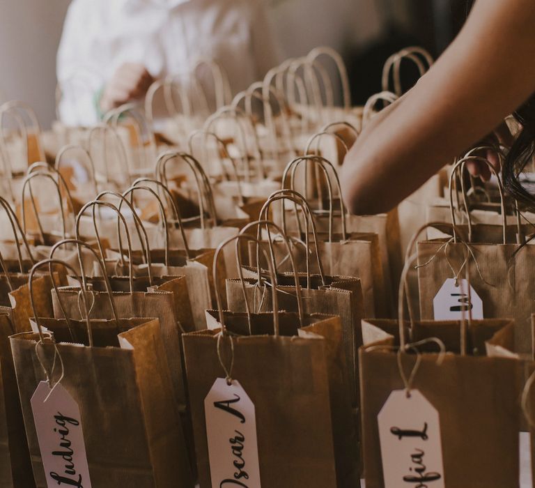 Brown Paper Bag Wedding Favours