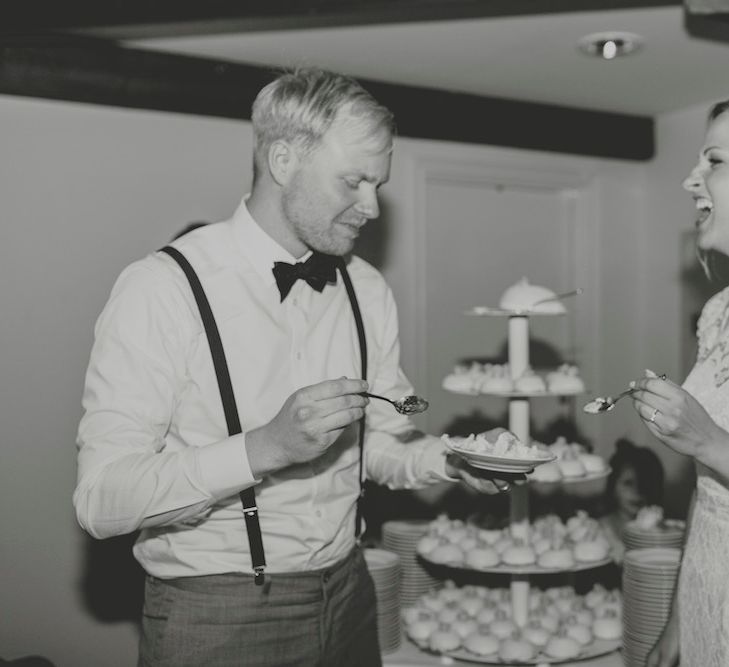 Bride & Groom Cutting the Wedding Cake