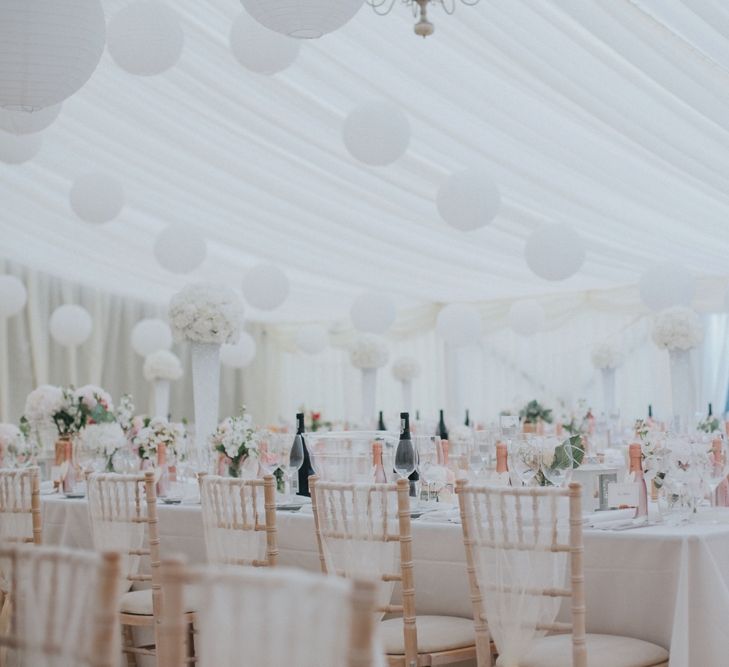 Blush & Copper Details For A Rustic Luxe At Home Wedding With Bridesmaids In Adrianna Pappel & Images From Julia & You Photography