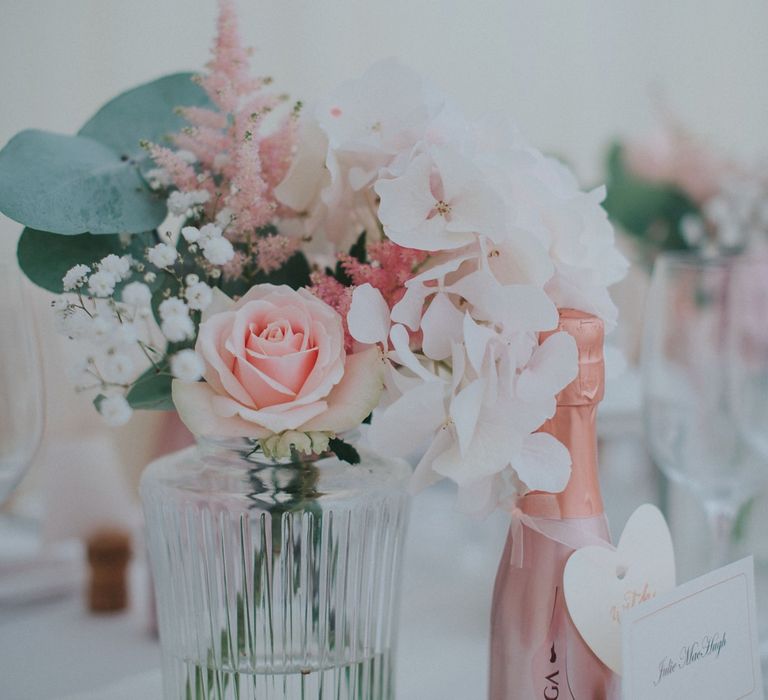 Blush & Copper Details For A Rustic Luxe At Home Wedding With Bridesmaids In Adrianna Pappel & Images From Julia & You Photography