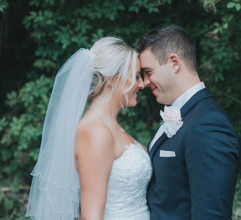 Blush & Copper Details For A Rustic Luxe At Home Wedding With Bridesmaids In Adrianna Pappel & Images From Julia & You Photography