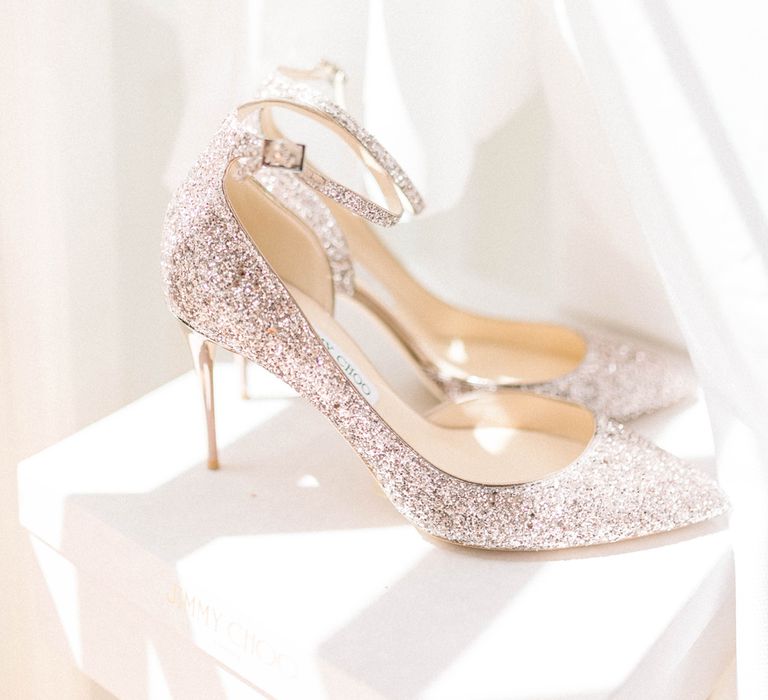 Glitter Jimmy Choo Wedding Shoes