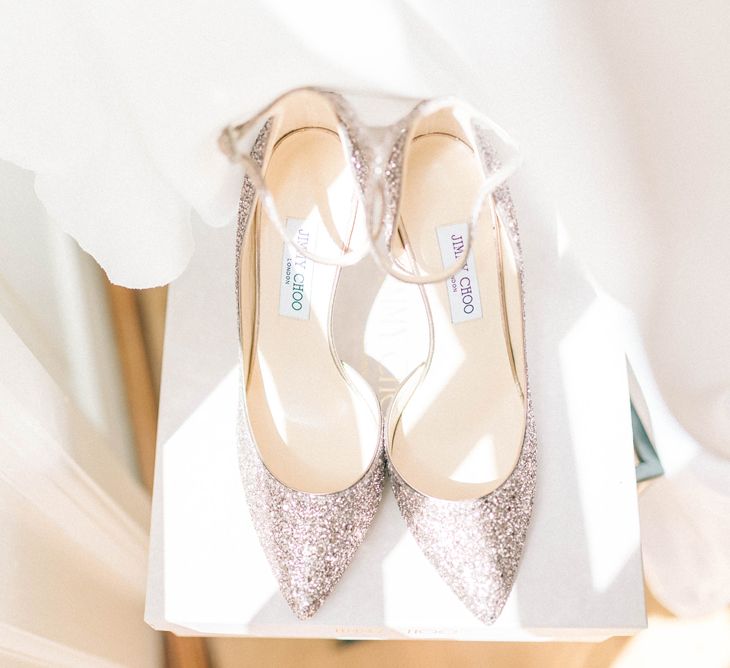 Glitter Jimmy Choo Wedding Shoes