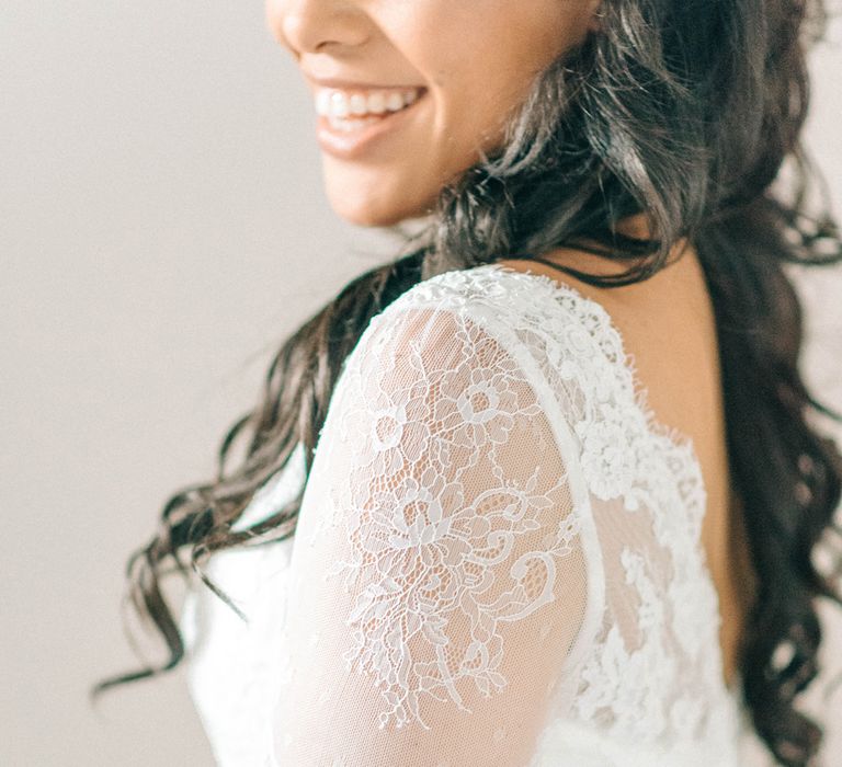 Gorgeous Handmade Pastel Rustic Tipi Wedding At The Gardens Yalding With Bride In Long Sleeved Lace Gown & Images From Sarah Jane Ethan Photography