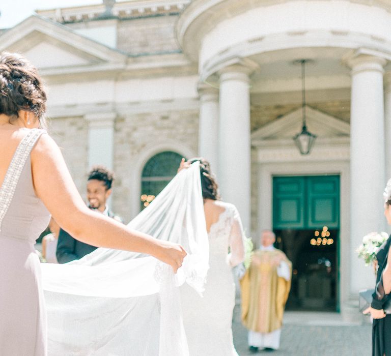 Gorgeous Handmade Pastel Rustic Tipi Wedding At The Gardens Yalding With Bride In Long Sleeved Lace Gown & Images From Sarah Jane Ethan Photography