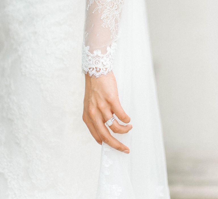 Gorgeous Handmade Pastel Rustic Tipi Wedding At The Gardens Yalding With Bride In Long Sleeved Lace Gown & Images From Sarah Jane Ethan Photography