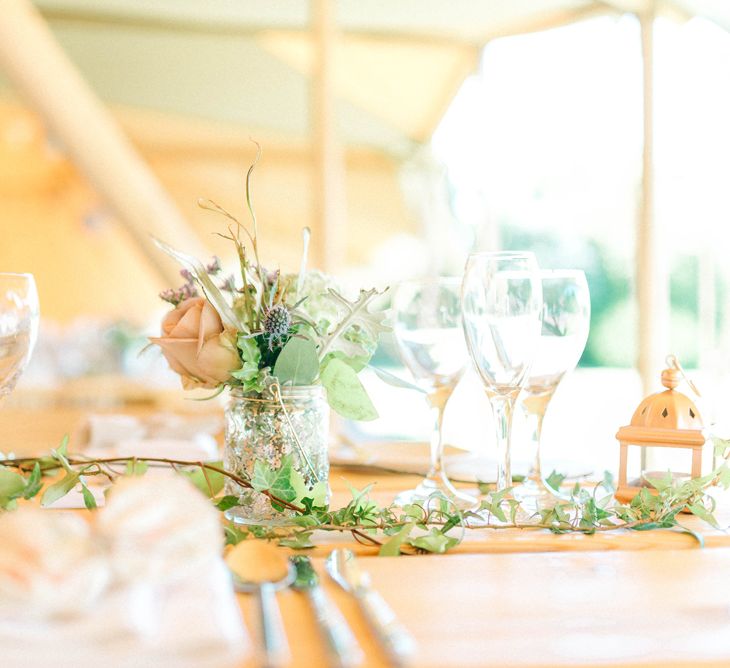 Gorgeous Handmade Pastel Rustic Tipi Wedding At The Gardens Yalding With Bride In Long Sleeved Lace Gown & Images From Sarah Jane Ethan Photography