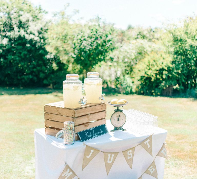 Rustic Lemonade Stand For Summer Wedding