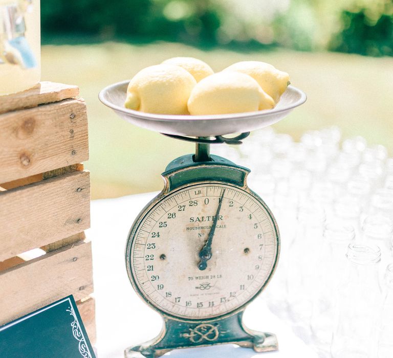 Rustic Lemonade Stand For Summer Wedding