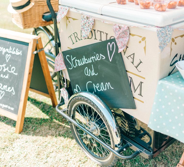 Strawberries & Cream Cart For Wedding Guests