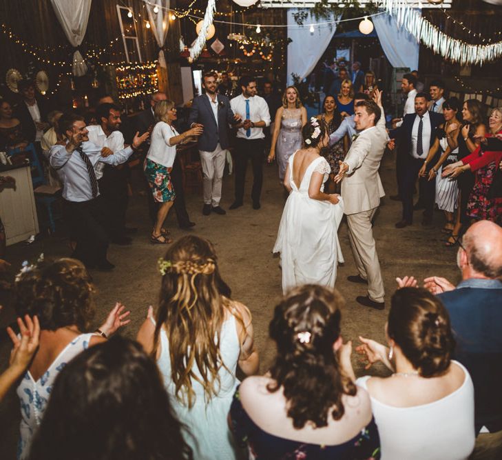 Wedding Ceilidh // Daisy By Halfpenny London For A Boho Barn Wedding In Yorkshire With Decor By Wild At Heart Weddings Images By Photography 34