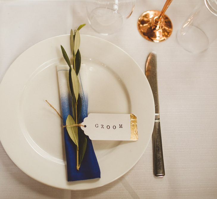 Green Napkin Place Setting // Daisy By Halfpenny London For A Boho Barn Wedding In Yorkshire With Decor By Wild At Heart Weddings Images By Photography 34