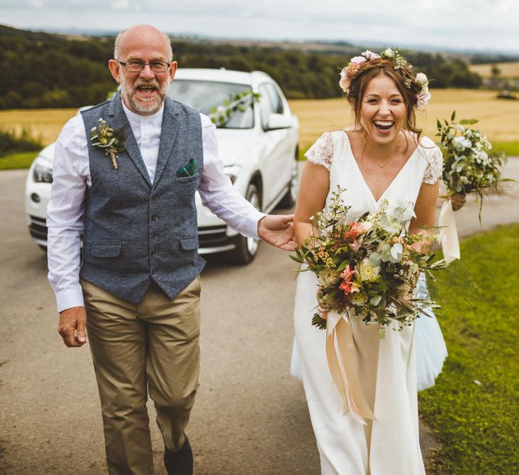 Daisy By Halfpenny London For A Boho Barn Wedding In Yorkshire With Decor By Wild At Heart Weddings Images By Photography 34