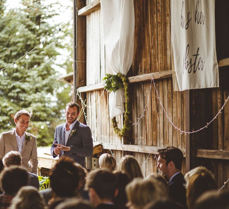 Humanist Wedding Ceremony // Daisy By Halfpenny London For A Boho Barn Wedding In Yorkshire With Decor By Wild At Heart Weddings Images By Photography 34