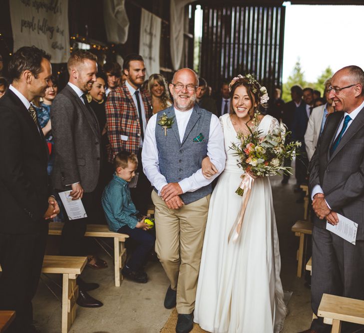 Humanist Wedding Ceremony // Daisy By Halfpenny London For A Boho Barn Wedding In Yorkshire With Decor By Wild At Heart Weddings Images By Photography 34