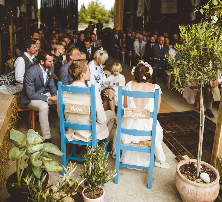 Humanist Wedding Ceremony // Daisy By Halfpenny London For A Boho Barn Wedding In Yorkshire With Decor By Wild At Heart Weddings Images By Photography 34