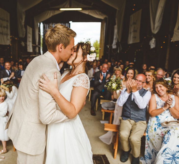 Humanist Wedding Ceremony // Daisy By Halfpenny London For A Boho Barn Wedding In Yorkshire With Decor By Wild At Heart Weddings Images By Photography 34