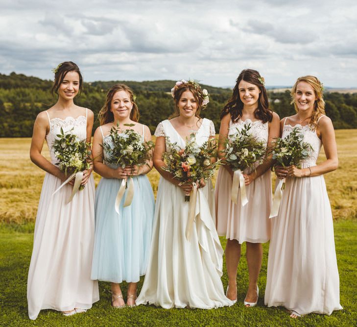 Ted Baker Bridesmaids Dresses // Daisy By Halfpenny London For A Boho Barn Wedding In Yorkshire With Decor By Wild At Heart Weddings Images By Photography 34