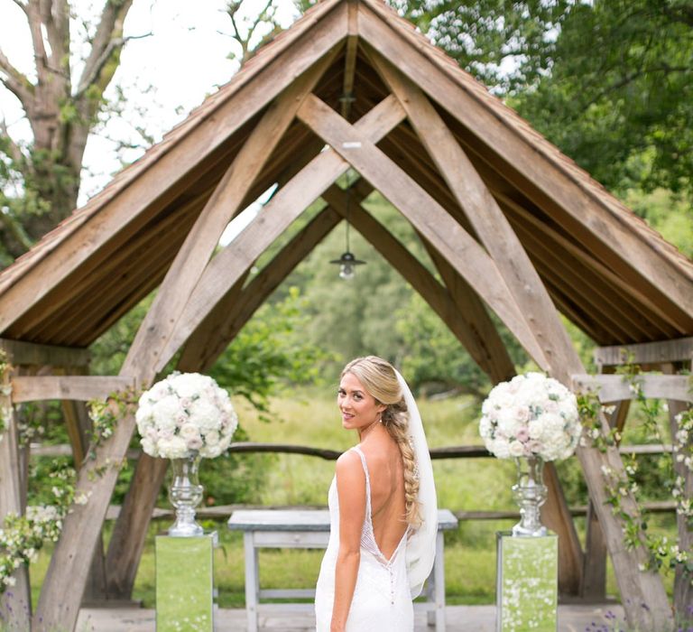 Bride in Anita Massarella Baridal Gown | Millbridge Court, Surrey | Anneli Marinovich Photography