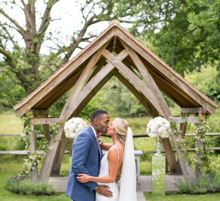 Bride in Anita Massarella Baridal Gown | Groom in Navy Cad and The Dndy Suit | Millbridge Court, Surrey | Anneli Marinovich Photography