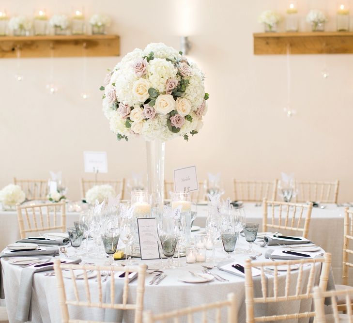 Tall Floral Centrepieces | Millbridge Court, Surrey | Anneli Marinovich Photography