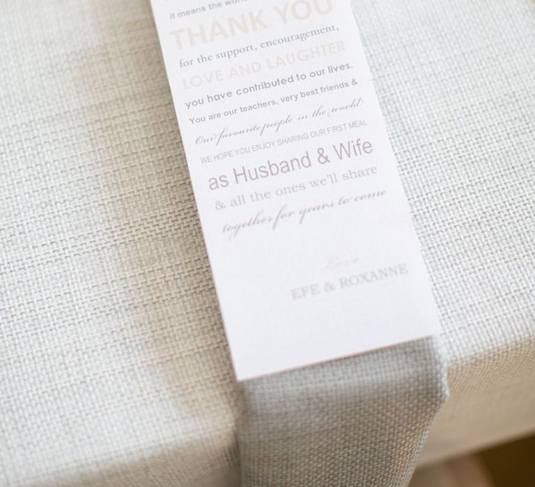 Menu Card | Millbridge Court, Surrey | Anneli Marinovich Photography