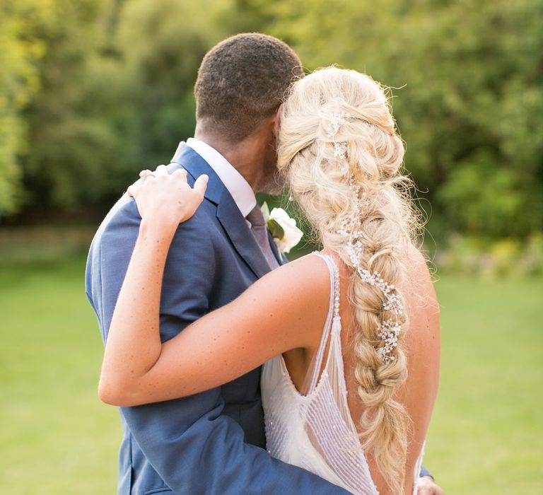 Bride in Anita Massarella Baridal Gown | Groom in Navy Cad and The Dndy Suit | Millbridge Court, Surrey | Anneli Marinovich Photography