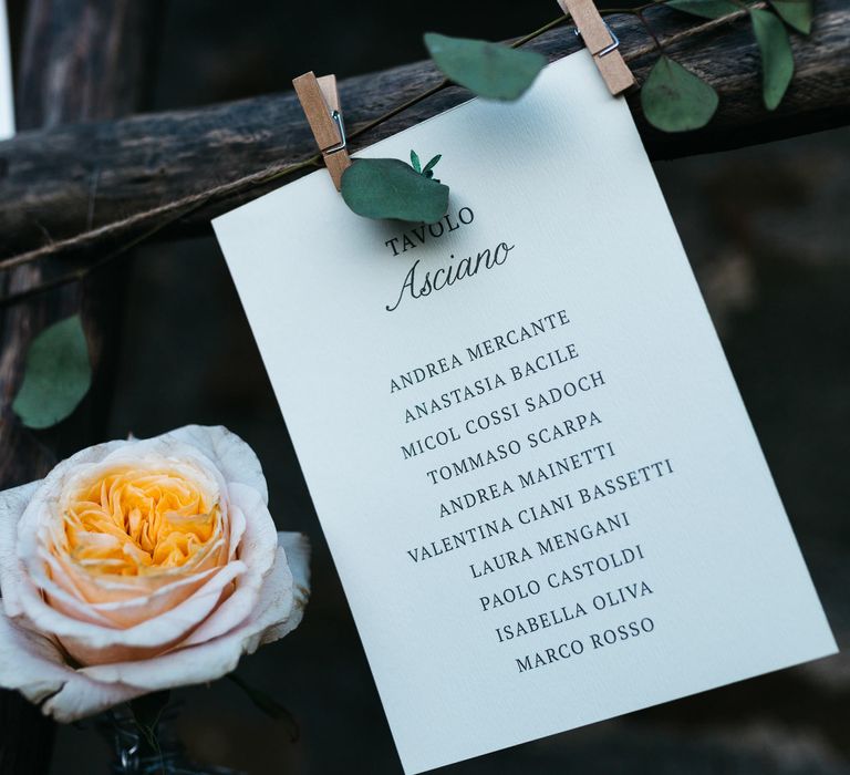 Table Plan Wedding Stationery