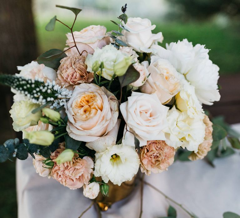 Peach & Cream Wedding Bouquet