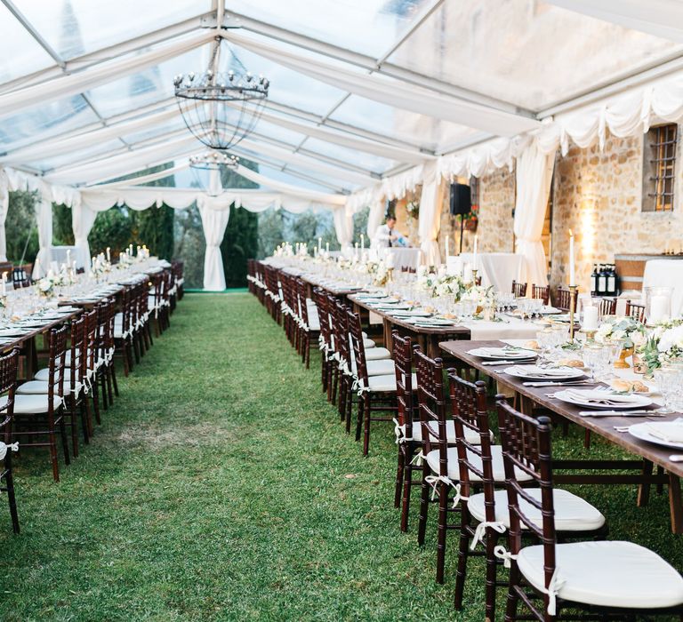 Outdoor Elegant Reception with Hood