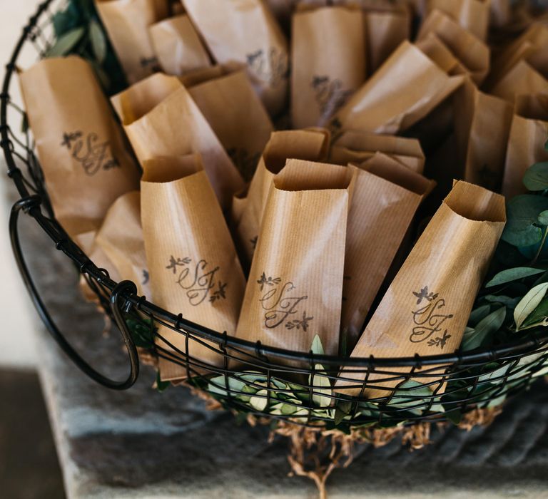 Brown Paper Confetti Bags