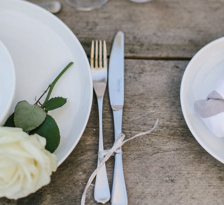 White & Silver Table Ware From Sainsbury's Home For Wedding