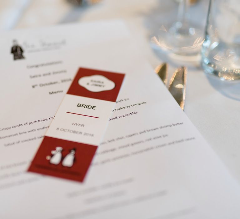 Vintage Penguin Books Place Card | 60s Inspired London Pub Wedding | The Peasant | Babb Photo