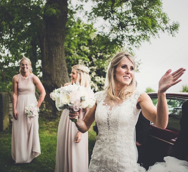 Bride in Lace Sottero and Midgley Quinlynn Wedding Dress