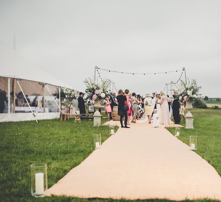 Entrance to PapaKåta Sperry Tent amongst Yorkshire Countryside