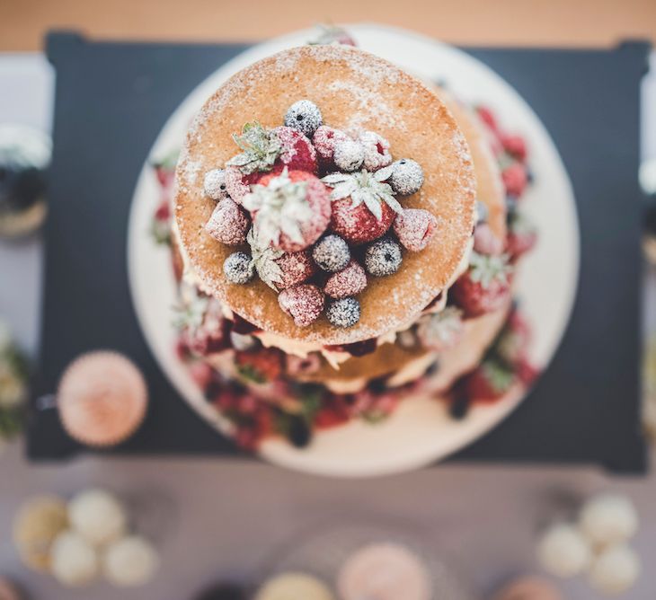 Naked Victoria Sponge Wedding Cake