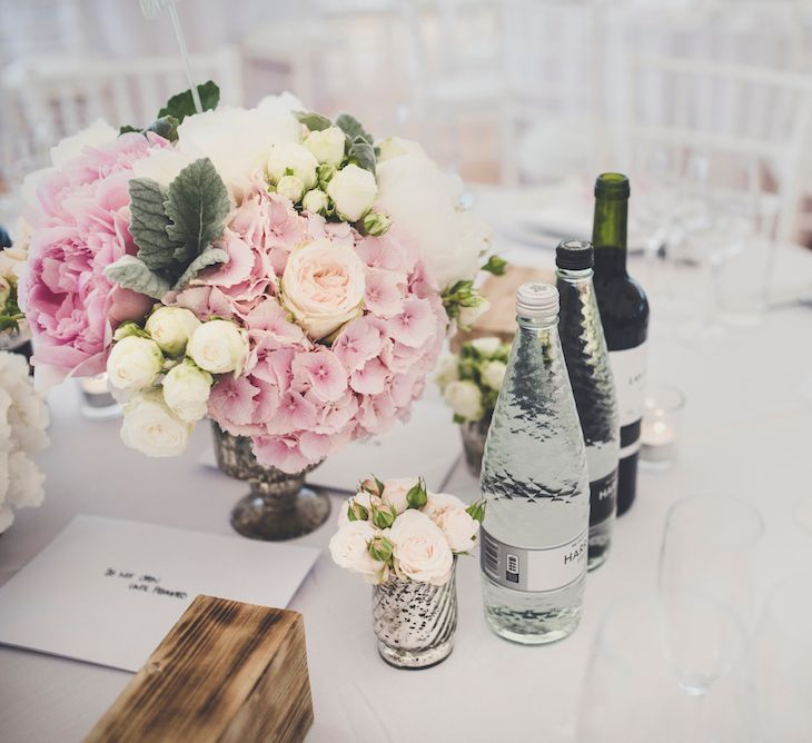 Blush & White Floral Centrepieces