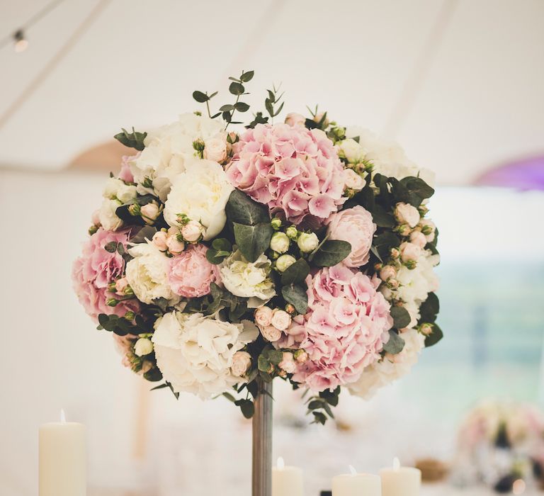 Blush & White Floral Centrepieces