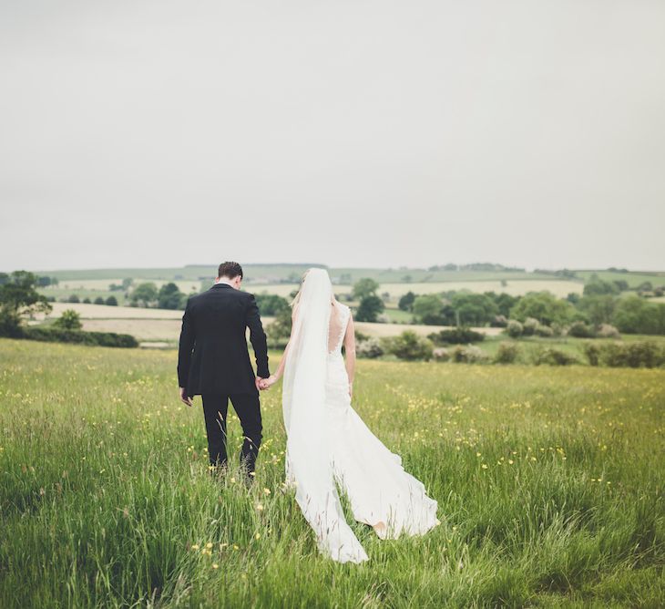 Bride in Lace Sottero and Midgley Quinlynn Wedding Dress