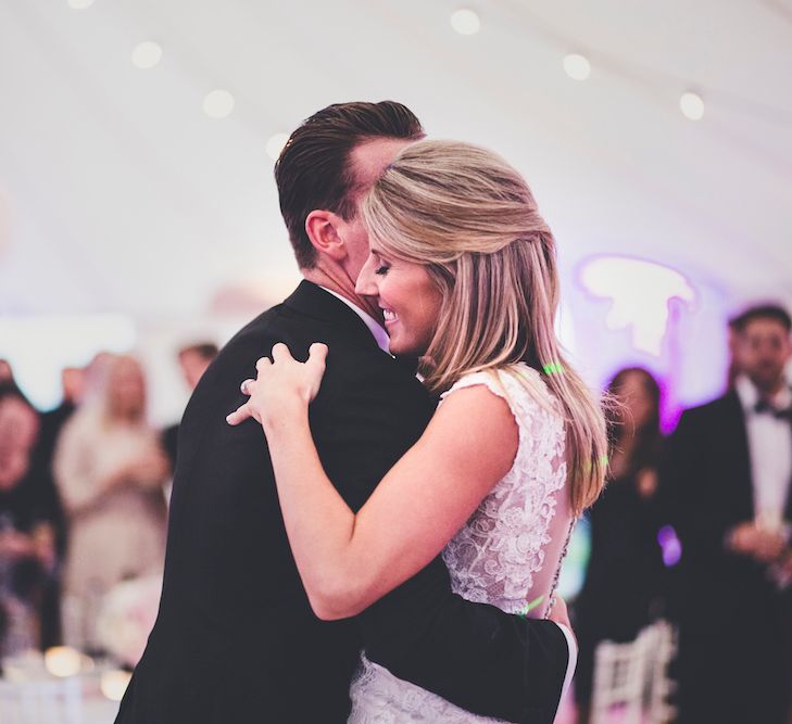 Bride in Lace Sottero and Midgley Quinlynn Wedding Dress