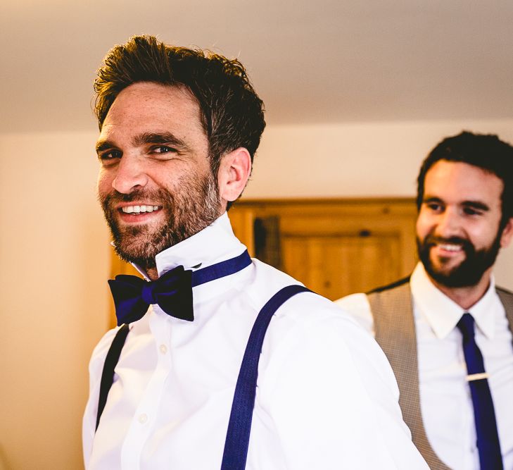 Groom In Velvet Bowtie