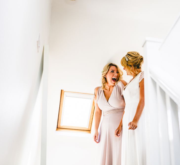 Belle & Bunty Dress For A Meadow Wedding In A Clear Roof Marquee With Peony Bouquets & Images From Love That Smile Photography