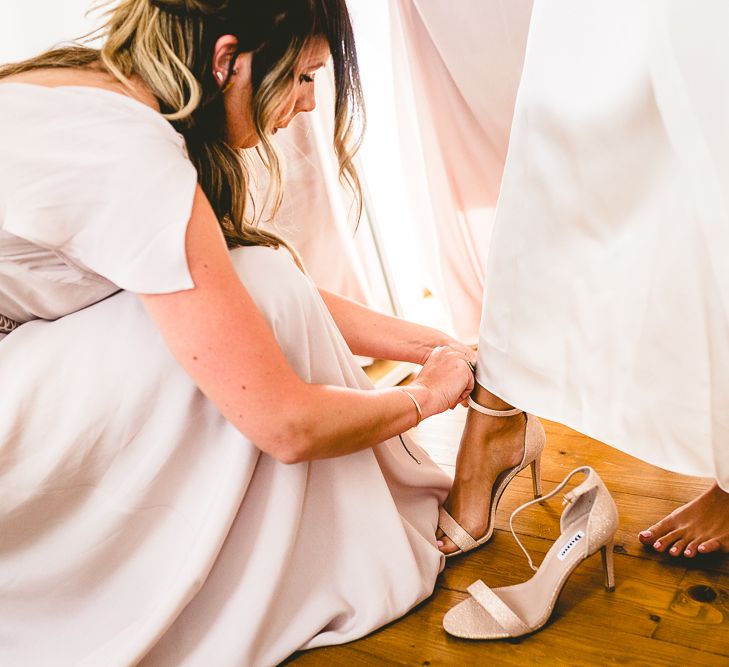 Belle & Bunty Dress For A Meadow Wedding In A Clear Roof Marquee With Peony Bouquets & Images From Love That Smile Photography